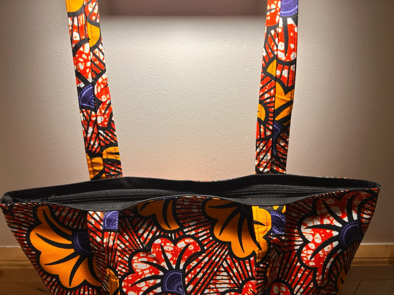 Wax fabric tote bag - unique piece – African bag – photo 4